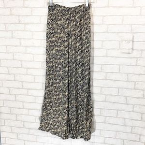 Multicolor wide leg pull on pants size S